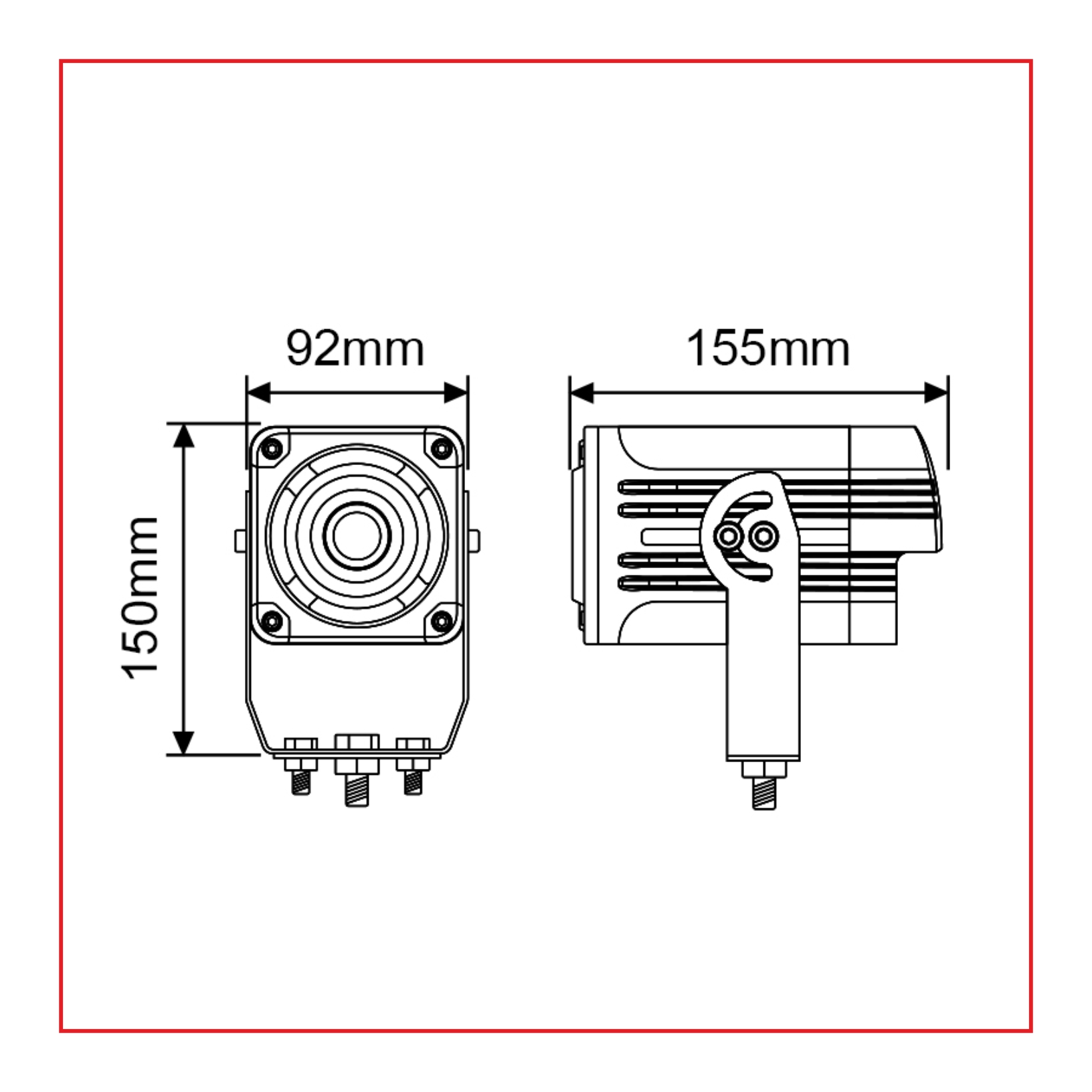 PR050 PROIETTORE SEGNALI STRADALI 50W - immagine 4